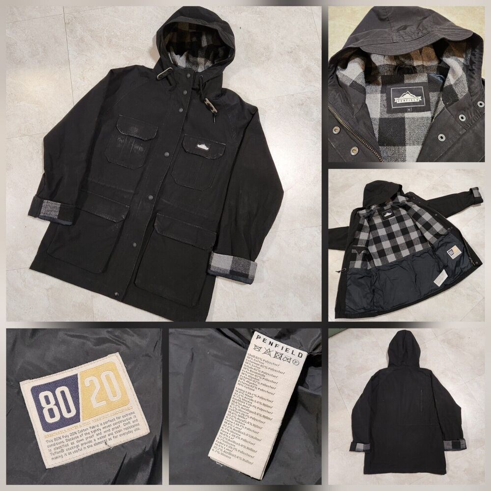 Penfield X Madewell Kasson Womens S Small Hooded Flannel Lined‎ Parka Jacket